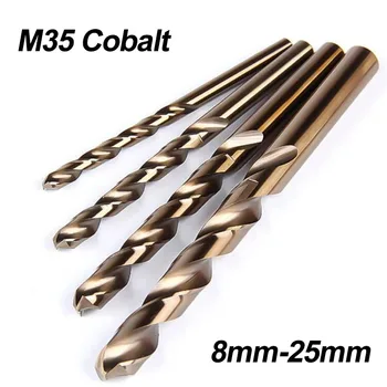 HSS-CO 코발트 트위스트 드릴 비트, 금속 알루미늄 스테인레스 스틸 홀 드릴링용 전동 공구 액세서리, M35, 8mm-25mm