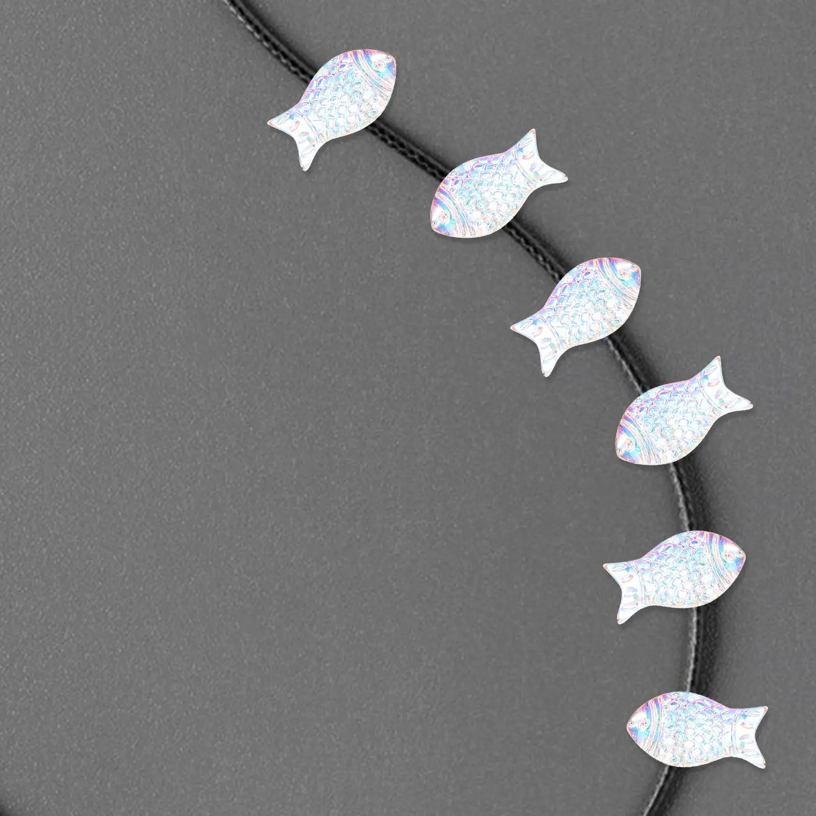 

50Pcs Fish Shape Glass Beads Jewelry Making Accessories Bright Colors Smooth Finish for Bracelets Pendants DIY Handcrafts