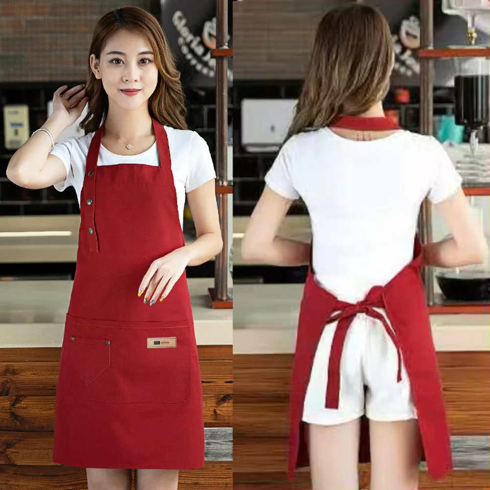 Apron with multifunctional large capacity pocket design suitable for both men and women suitable for household cooking