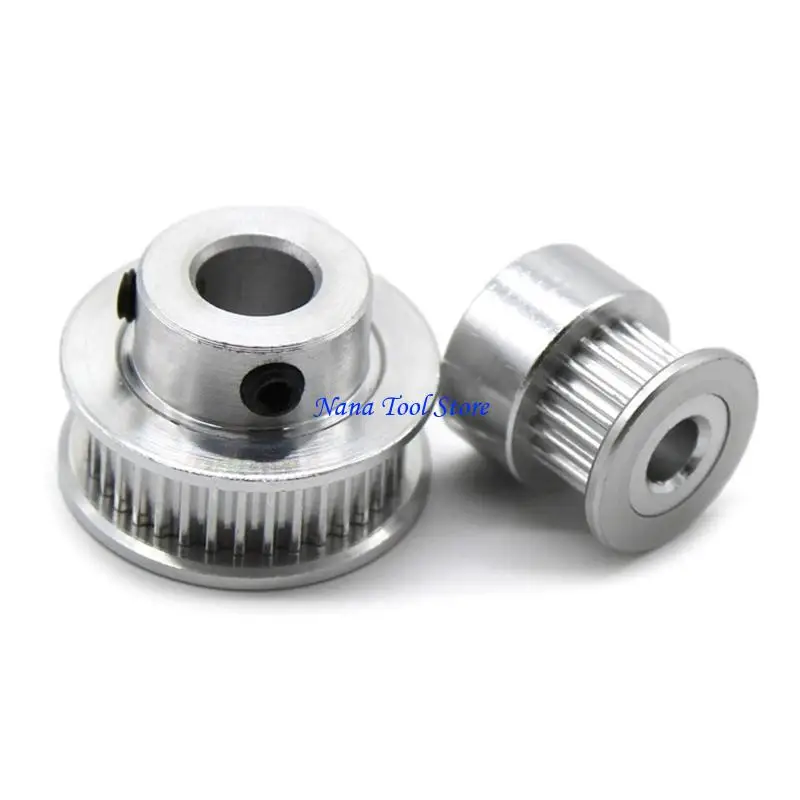 31GJ 2PCS Set 2GT Aluminum Timing Pulley 20&36 Teeth 6.35mm Bore Synchronous Wheel