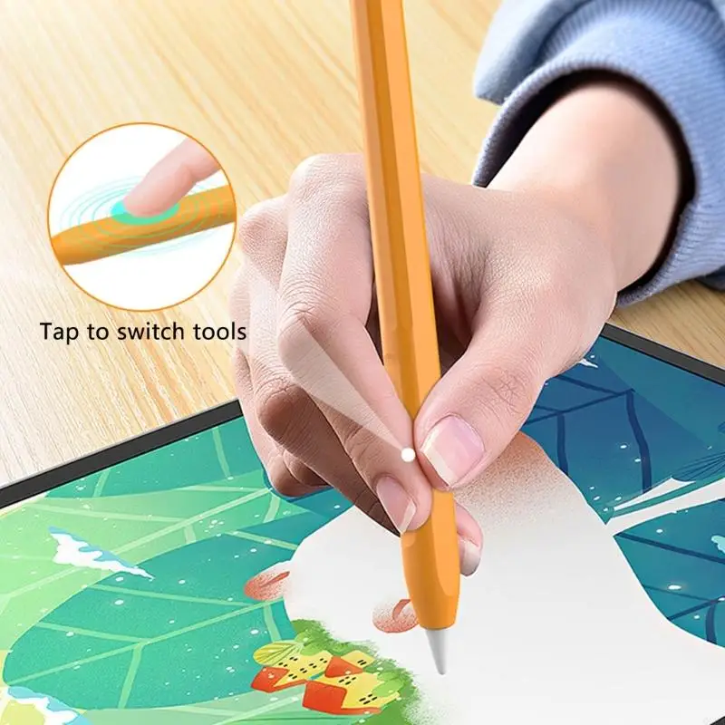 เคสดินสอซิลิโคนสําหรับ Apple Pencil Pro ดินสอแขนป้องกัน Grip Skin Cover Holder
