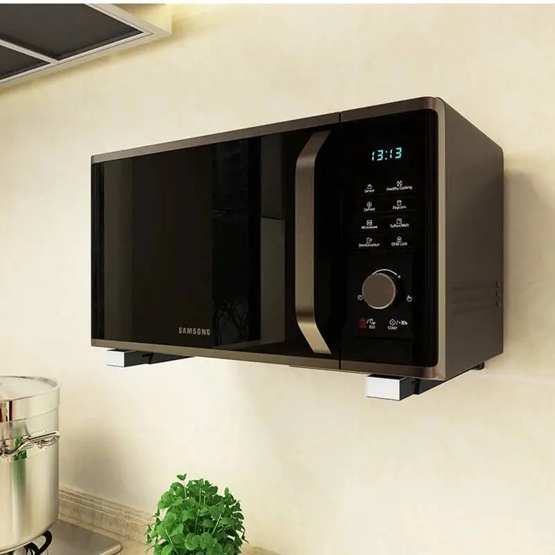 

Microwave Holder Folding Stainless Steel Kitchen Shelf Foldable Retractable Bracket Oven Rack Hooks Telescopic Shees