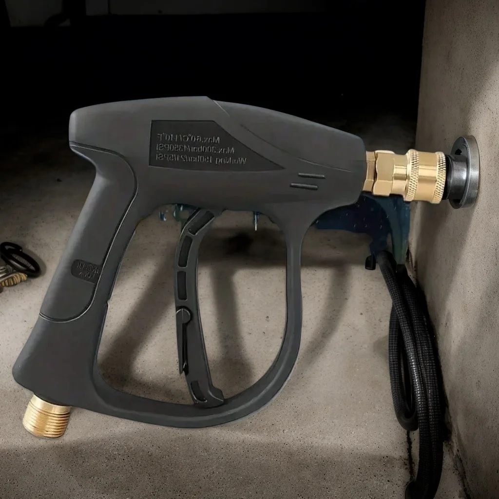 

High-Pressure Fan-Shaped Car Wash Gun – Aluminum Core with Quick-Connect Nozzle, 5-Color Water Gun for Vehicle Cleaning