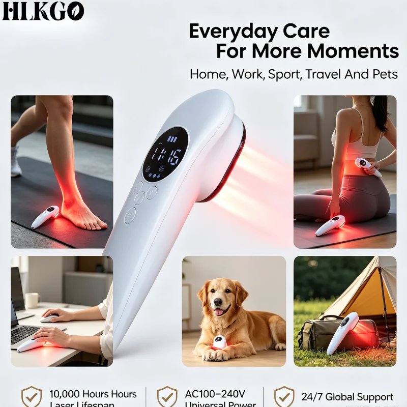 Advanced 880mW 16x650nm 4x808nm LLLT Cold Laser Therapy Machine for Human Sports Injury Muscle Recovery Home Treatment