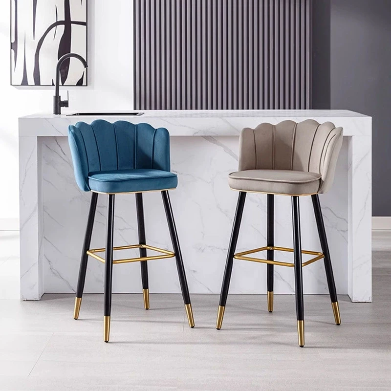 

Bar chair stool kitchen bar table lightweight luxury backrest fashion home high pole stool