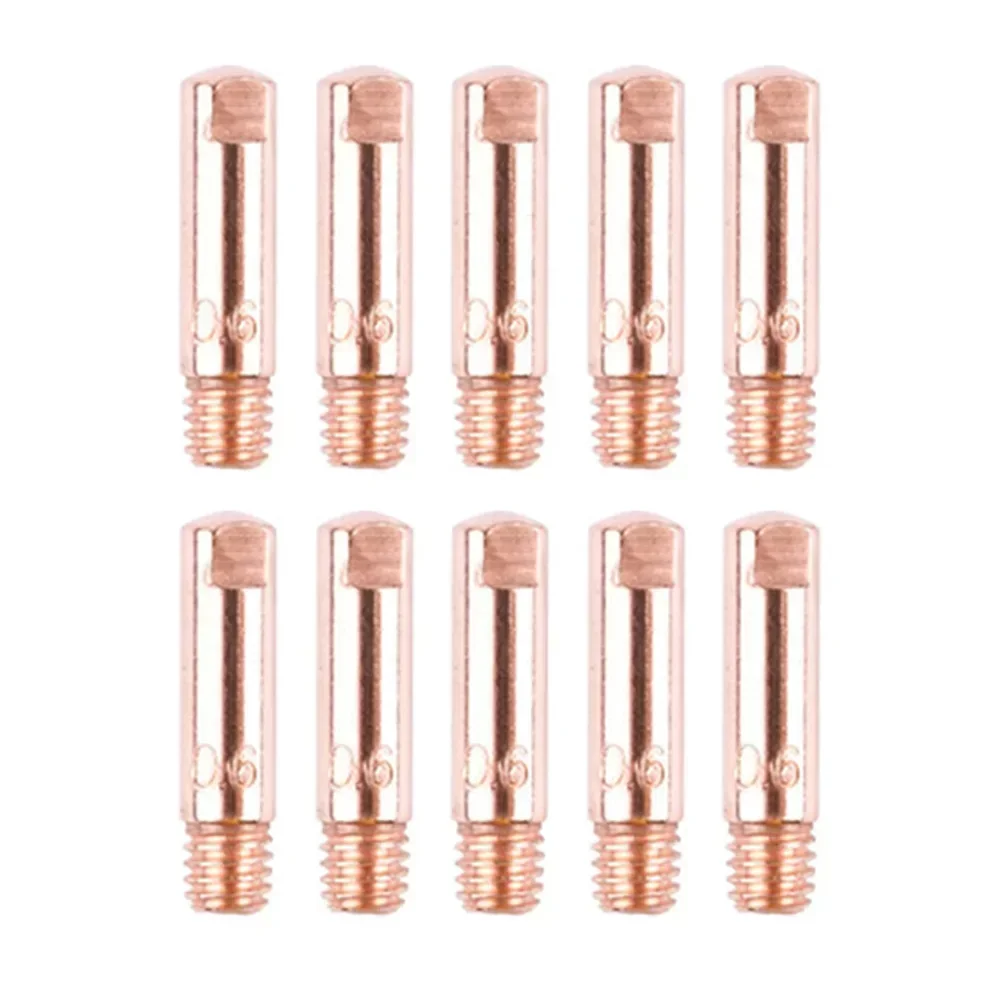 10pcs MB15 15AK Contact Tip Welding Nozzles M6 Welding Torch Power Nozzle 0.6mm 0.8mm 0.9mm 1.0mm 1.2mm MIG Welding Tips