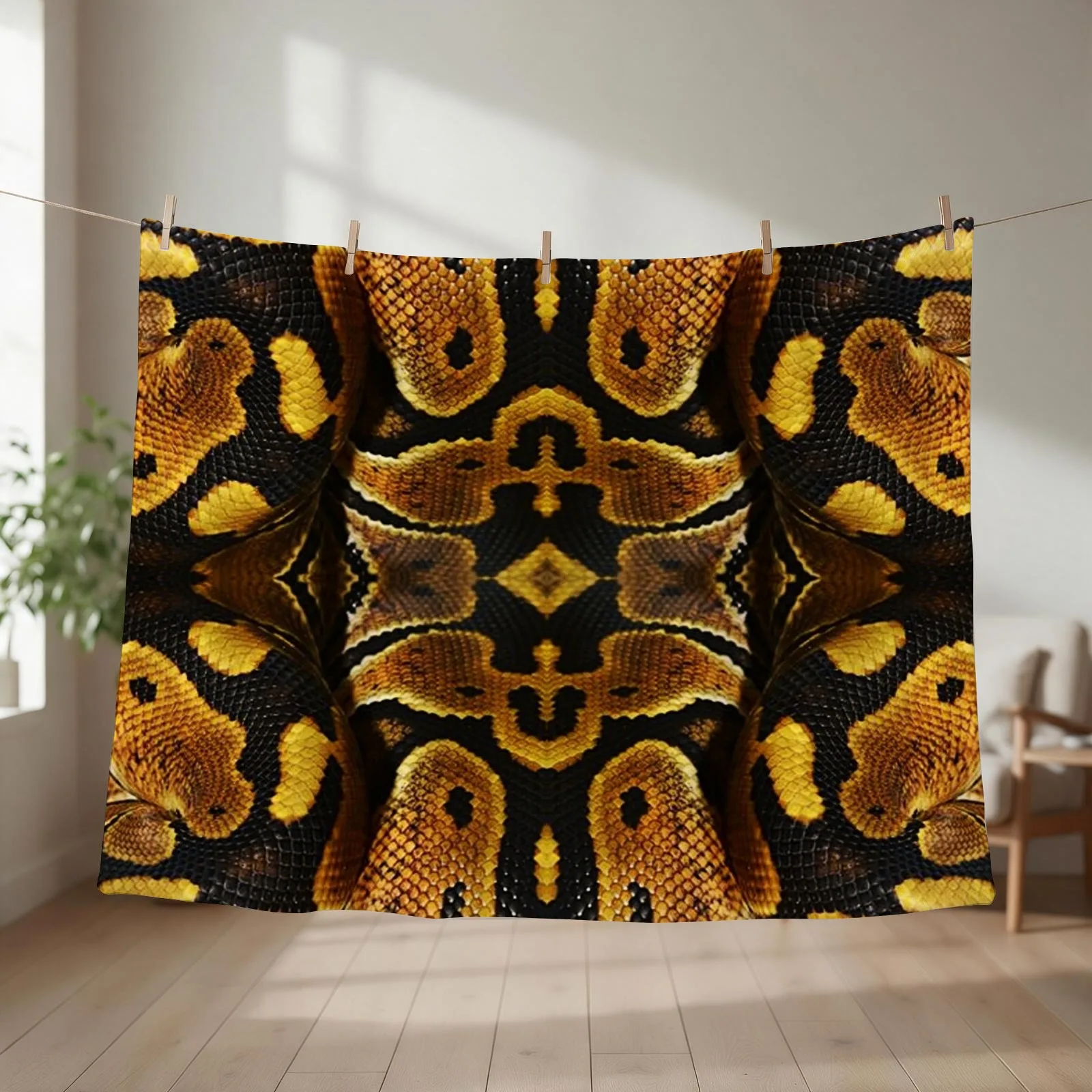 Ball Python Throw Blanket Multi-Purpose For Sofa Thin Plaid on the sofa for sofa Blankets