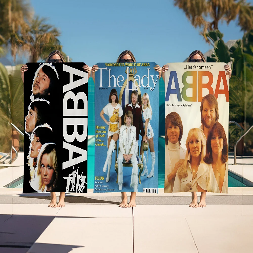 

Class ABBA Band Beach Towels Shower Towel Sauna Travel Spa Microfiber Quick Dry Gym Accessories Cute Room Decor