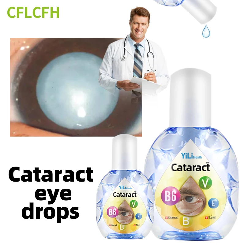 

Cataract Treatment Eye Drops for Cloudy Eyeball with Black Shadow Removal and Dry Eyes Blurred Vision Cure Vitamin B6 12ml