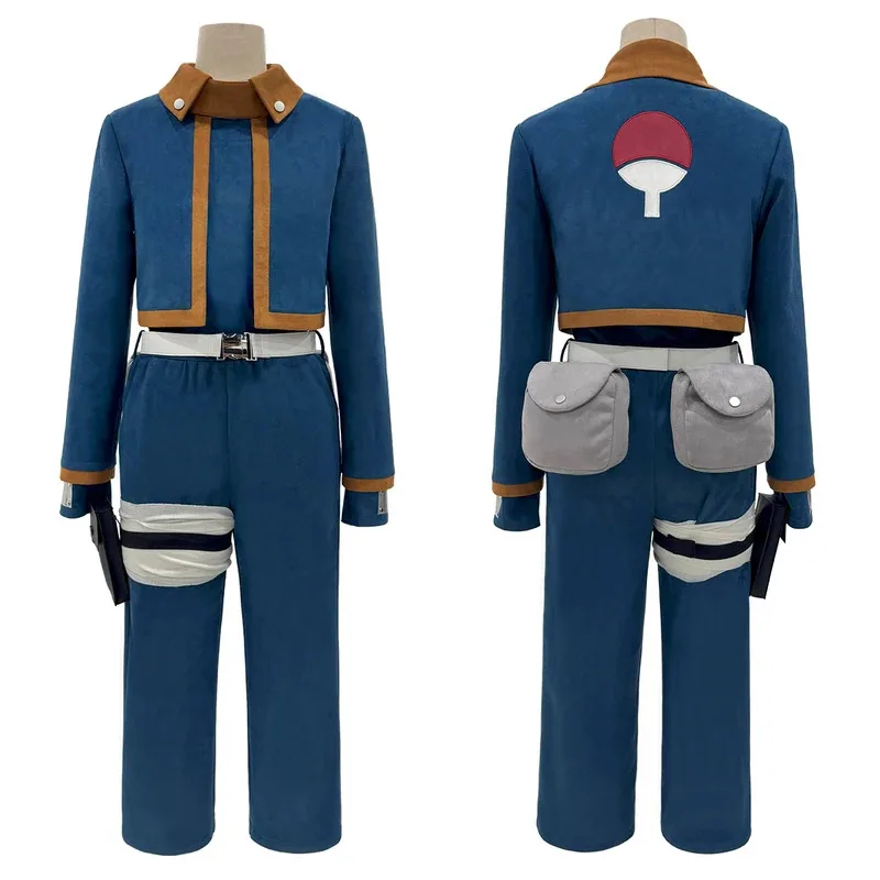 

DY2025HOLOUN Anime Uchiha Obito Cosplay Costume Top Shirt Pants Waist Bags Animation Convention Halloween Christmas Adult Versio
