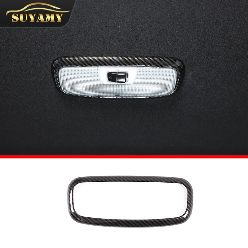

Car Styling Carbon Fiber Rear Seat Roof Reading Lights Lamp Sticker Trim For Ford Ranger Wildtrak 2015-2021 Interior Accessories