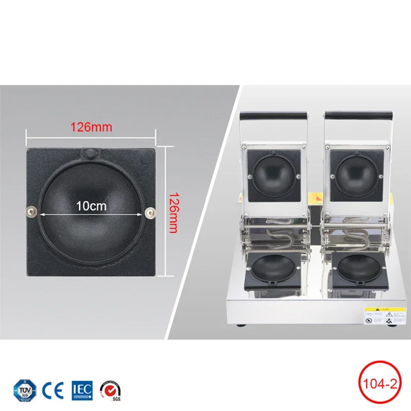 2 Moles Electric Ice Cream Sandwich Machine Hot Buger Krapfen Donut Warmer hamburger Iron Press Maker NP-104-2
