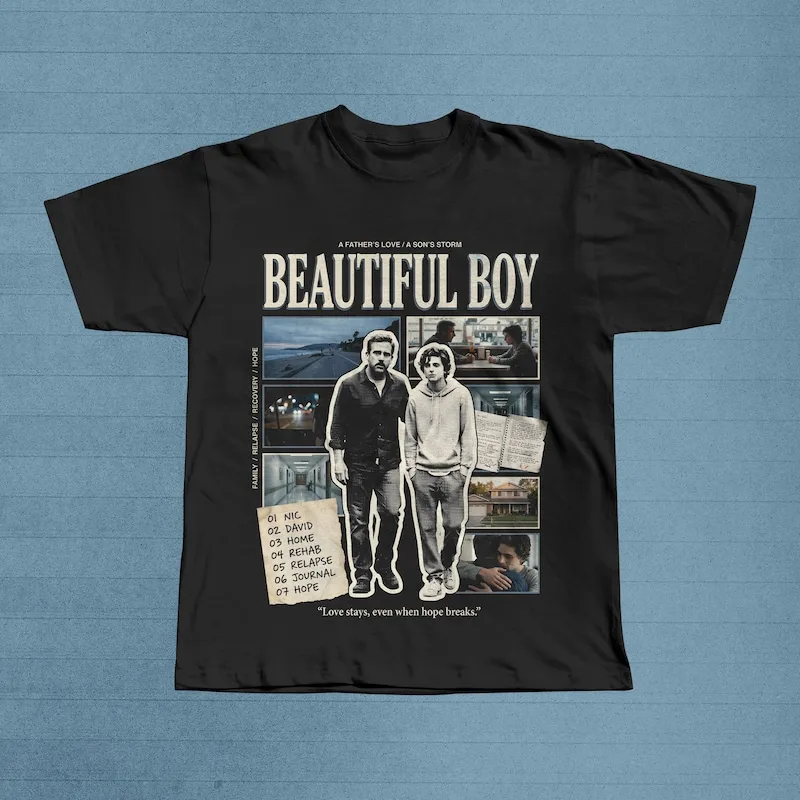 Beautiful Boy Shirt, Vintage 2018 Movie Tee, Timothee Chalamet Drama Film Lover Gift