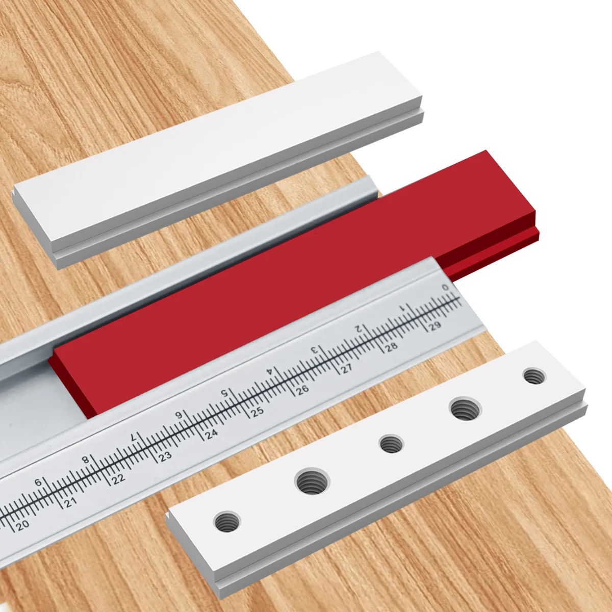 100MM Aluminum Alloy T‑Track T‑Slider, 30/45 Type T‑slot Miter Track Jig, Woodworking T‑Screw Fixture Slot Tool