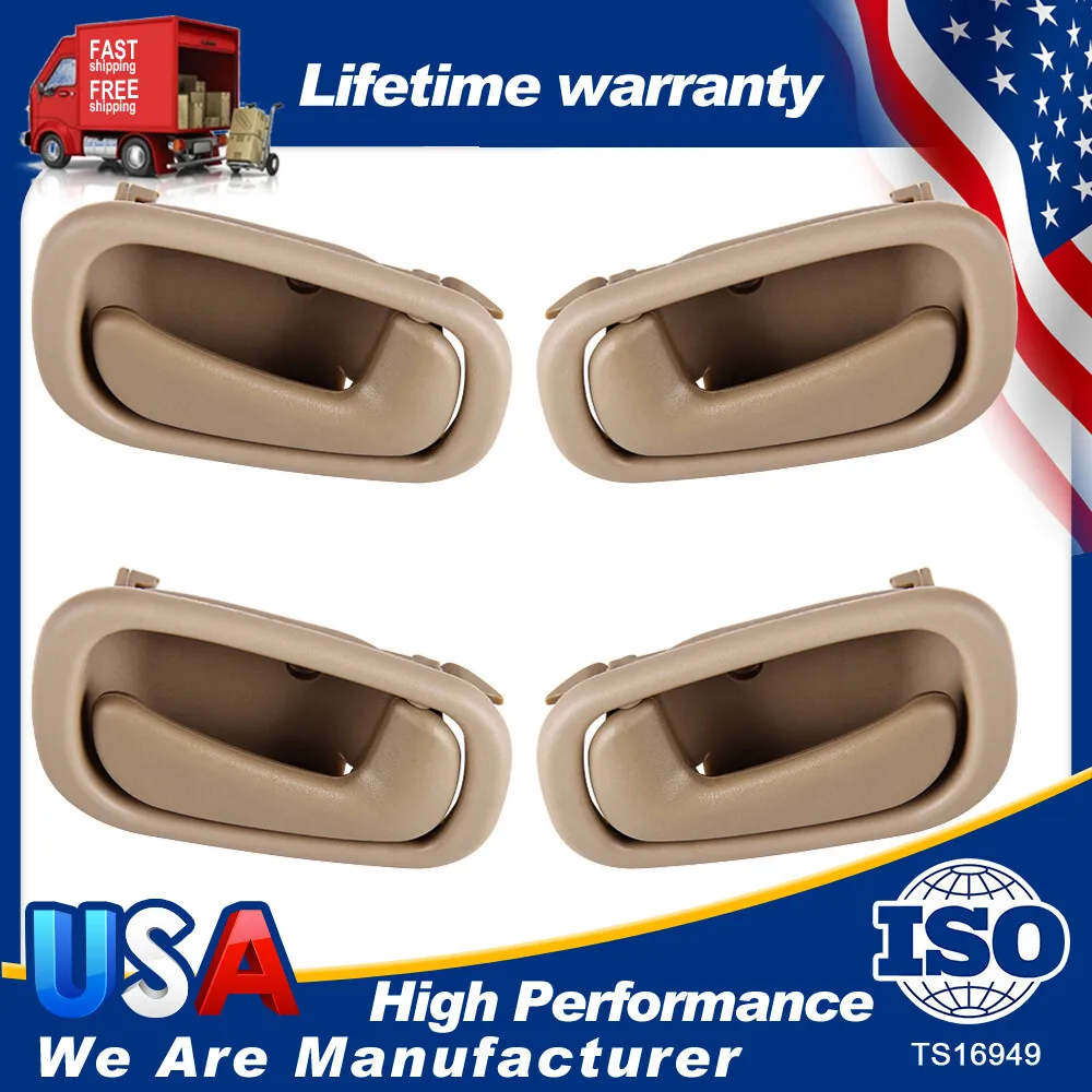 

Inside Interior Door Handle Front Rear Driver Passenger Beige Tan Set For Toyota
