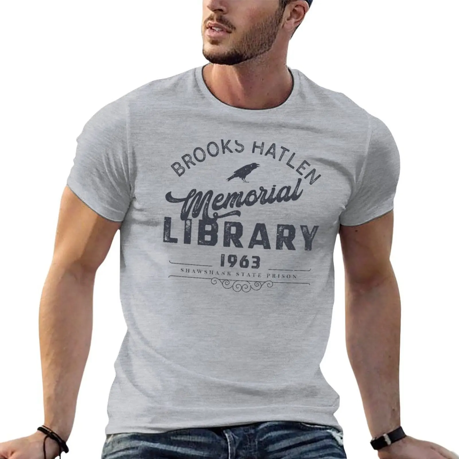 Brooks Hatlen Memorial Library - Shawshank State Prison T-shirt new edition plus size tops Men's t-shirts