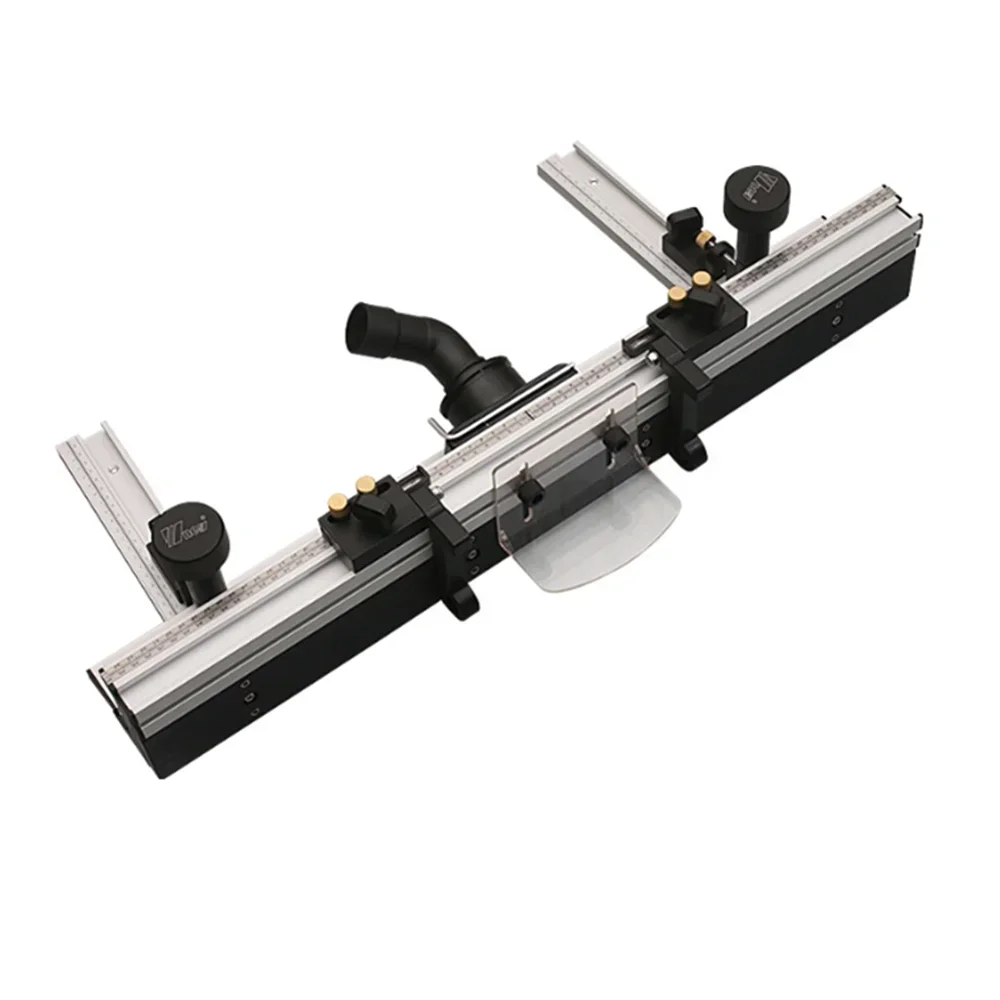 L 700mm Woodworking Router Table Fence Aluminium Alloy Profile Fence With 300mm T-track Sliding Brackets Bit Guard By ENJOYWOOD