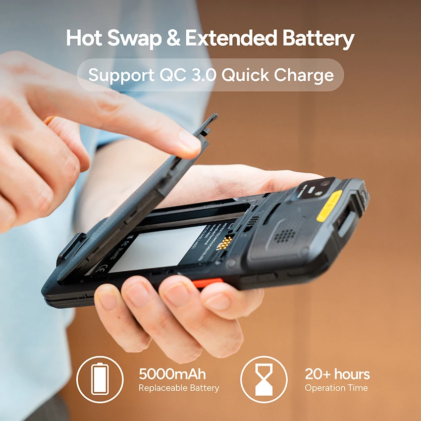 50% DI SCONTO Tappeto impermeabile PDA Lettore NFC portatile Zebra Scan Engine Android 13 Terminale di raccolta dati Android PDA per magazzino