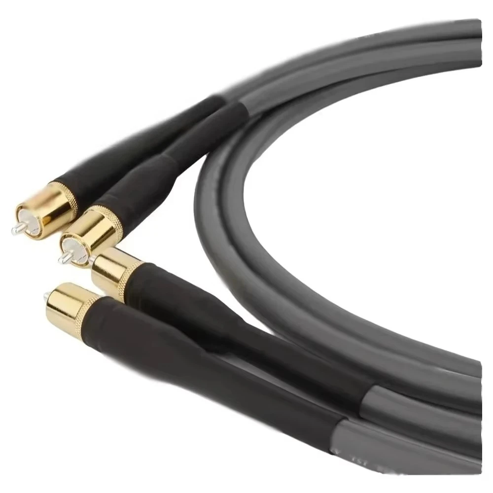 Paar 3-poliges XLR-Kabel XLR auf 2RCA Audiokabel OCC Kupfer Single Line Wire Audio RCA Interconnect Kabel HiFi Single Wire – Detail 2
