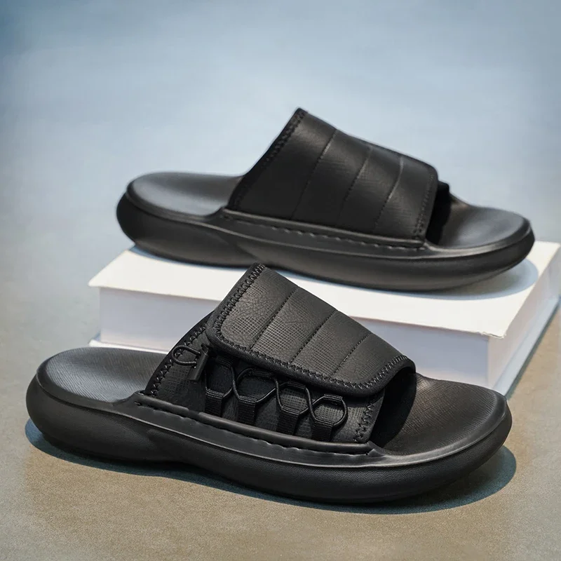 Sweet Match Men Summer Slippers Anti Slip Lovely Style Student Beach Leisure Walking Footwear