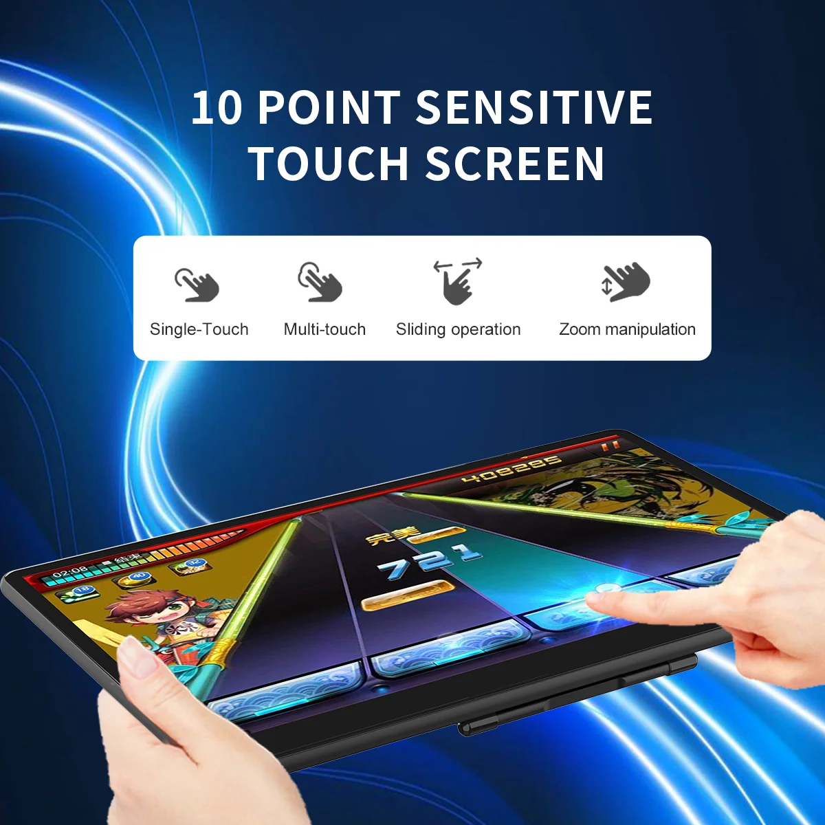 15.6 inch Touch Portable Monitor FHD 1920x1080 Second Screen Display HDMI USB Type C for PS 4/5 Xbox Switch PC Laptop with Stand