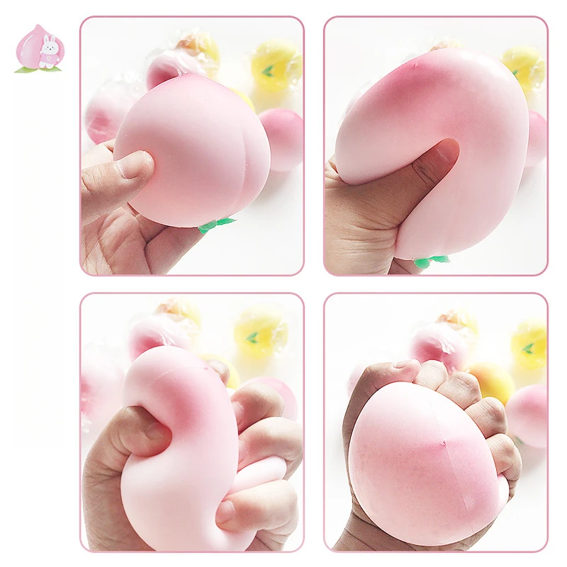 1PC Decompressie Water Perzik Creatieve Knijpen Ontluchting Bal Nieuwe Eigenaardige Prank kinderen Stress Relief Speelgoed Knijpen Tool