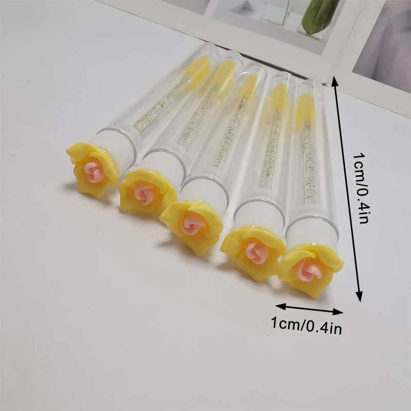 Tube de brosse à cils fleur de poulet, mascara, baguettes, outils de remodelage, anti-poussière, cils, sourcils, bâtons d'extension de cils