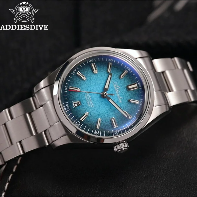 

ADDIESDIVE New AD2091 Automatic Watches For Men Waterproof 10Bar 39mm Luxury Domed GADA Mechanical Watch Luminous Dress Watch