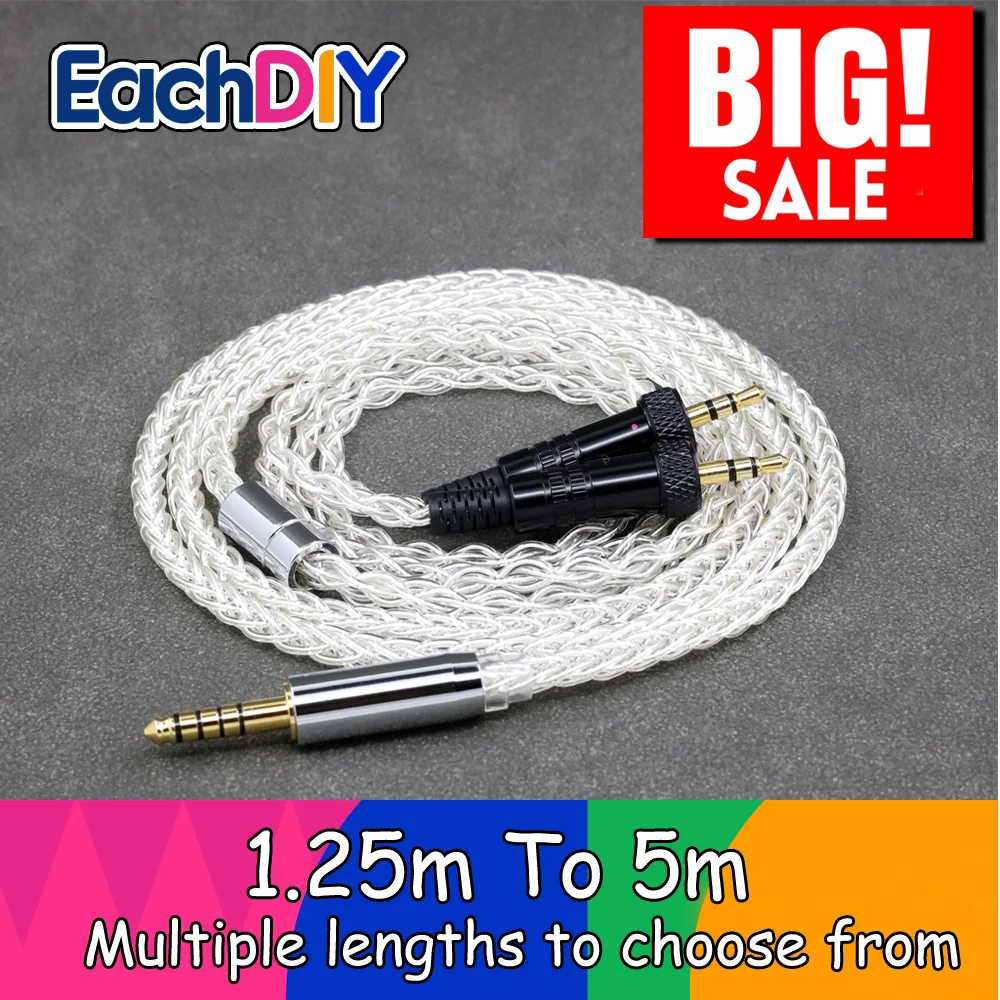 

8 Core 99% 7n Pure Silver Palladium Earphone Cable For Sony MDR-Z1R MDR-Z7 MDR-Z7M2 With Screw To Fix Headphone LN008389