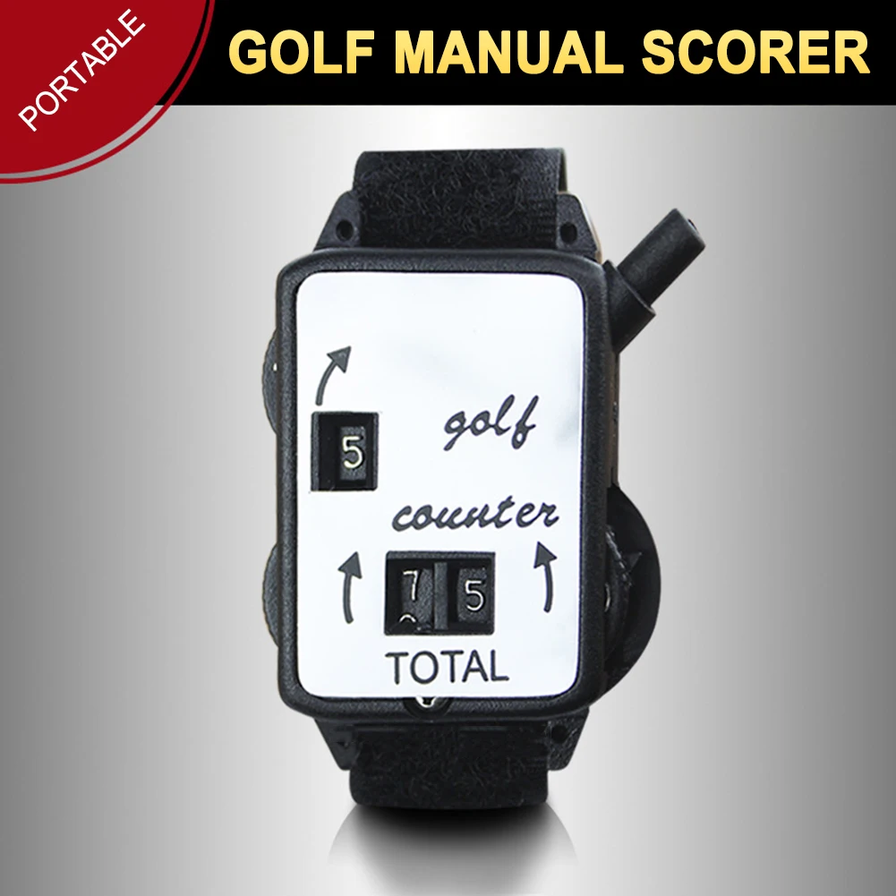 Golf Score Keeper with Wristband Watch Shaped Score Counter Portable Manual Score Keeper Watch for Golf Sport Teacher