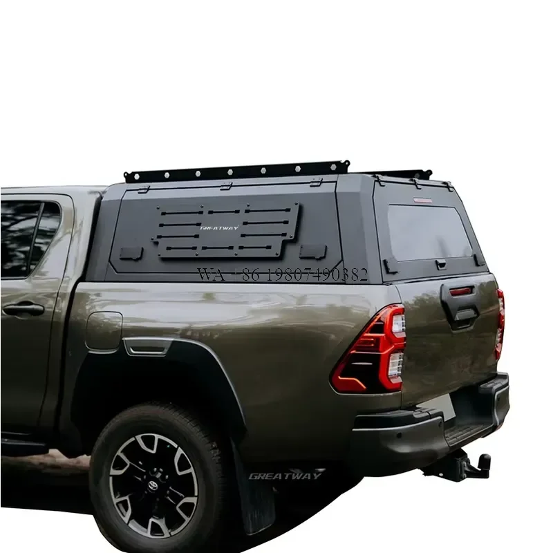 wmwmnu Aluminum Alloy Truck Canopy for Tundra Hilux Tacoma L200 Waterproof Hard Truck Toppers Accessory