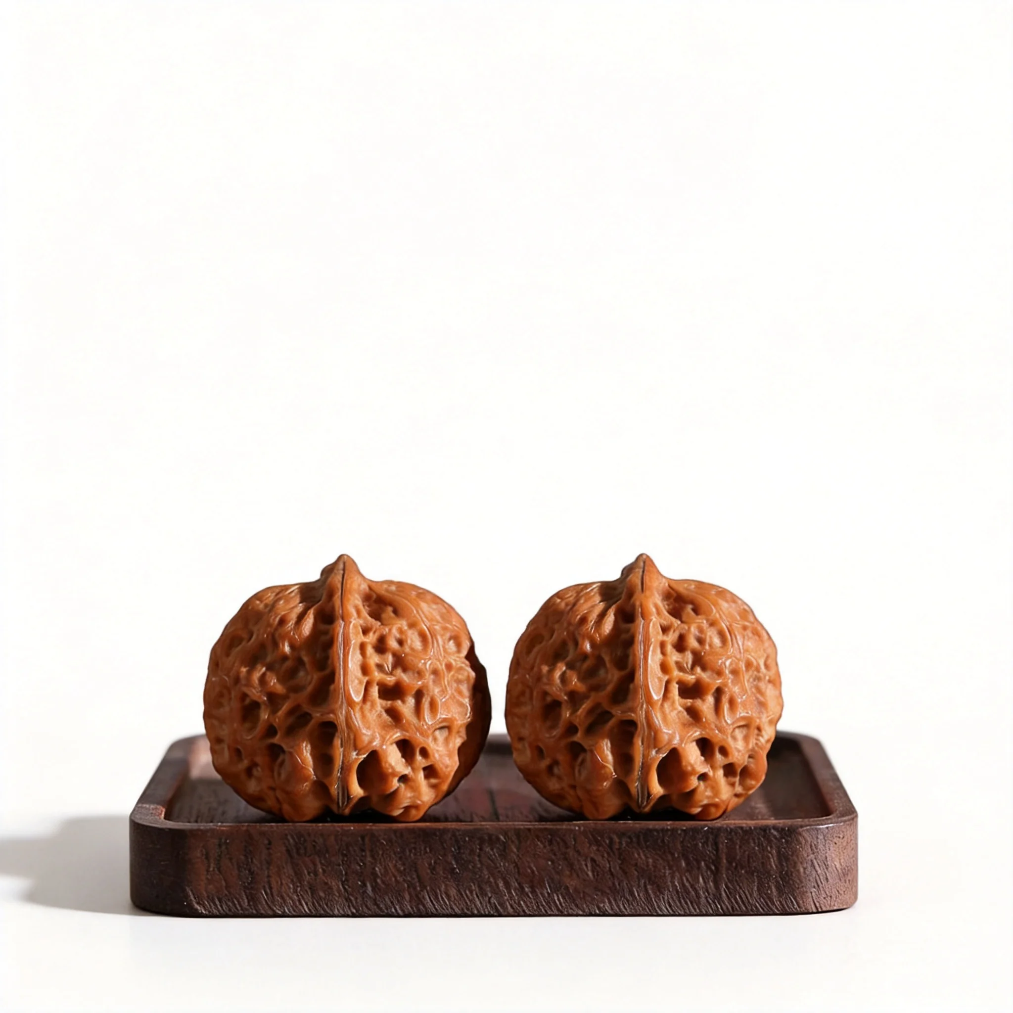 Highly Polished Old Tree Lion Head Walnut Pair Collectible Wenwan Hand Massage Toy Nice Gift For Men 26mm To 46mm Multiple Sizes