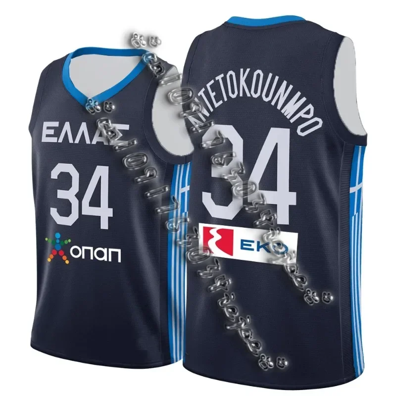 

MOTO Unisex 2025 Hellas Outdoor Sports #34 Antetokoumpo T-Shirt Limited Edition Basketball Jersey 3D Print Adults KID Breathable