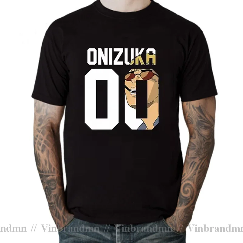 Funny Anime Great Teacher Onizuka T Shirt Men Short Sleeve GTO Manga Tshirt O-neck Cotton Tee Top Japan Eikichi T-Shirt Harajuku