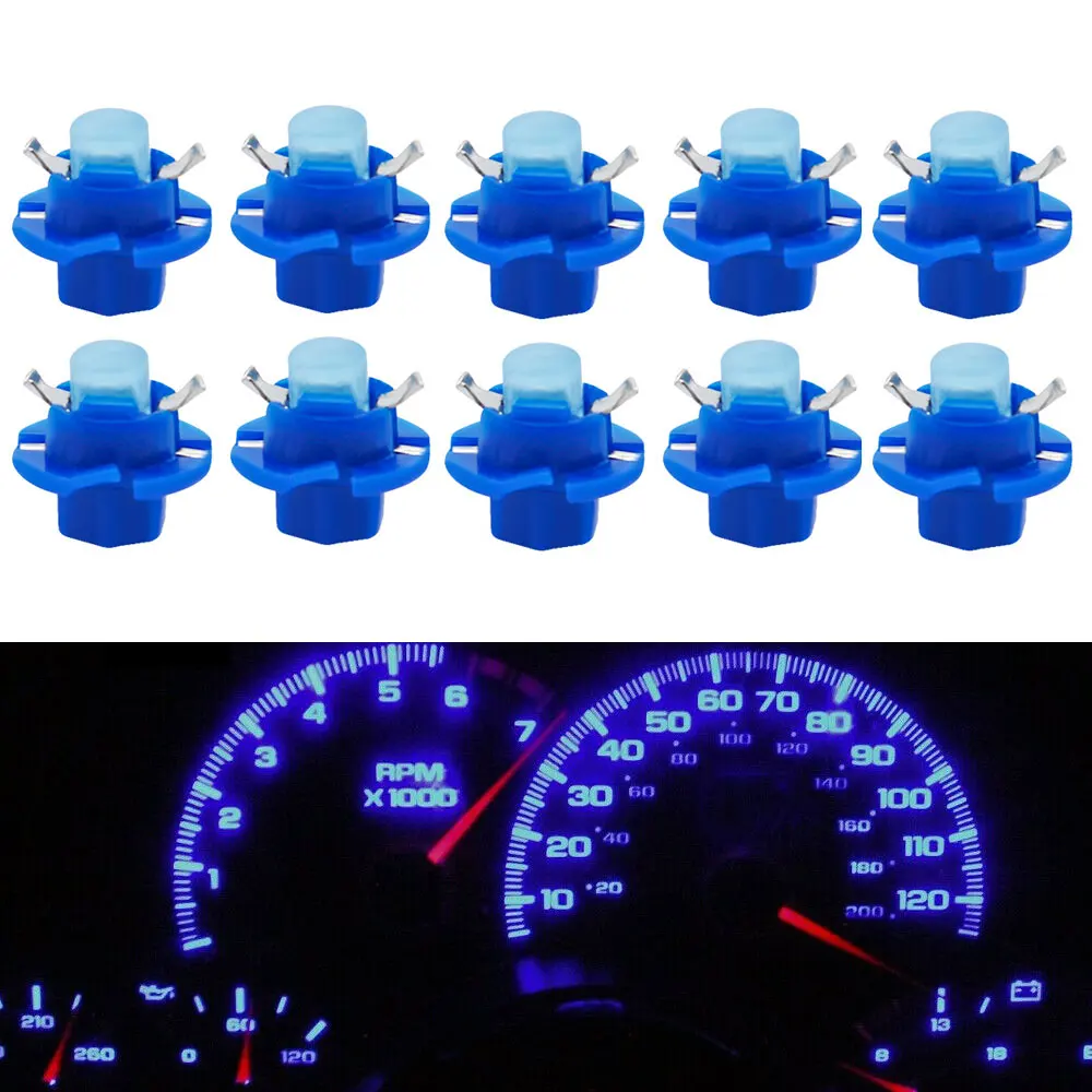 

10pcs Universal Car B8.4 LED Dash Board Bulb Car B8.4D Instrument Panel DC 12V Indicator Signal Lamp Car Light Accessories