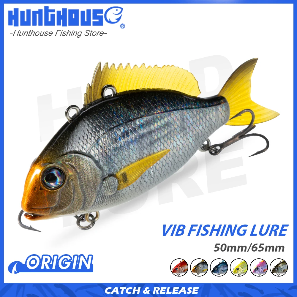 

Hunthouse Winter VIB Fishing Lure Slow Sinking Hard Bait 50mm/11g 65mm/24g Vibration Long Casting For Bass Pike Fish Tackle