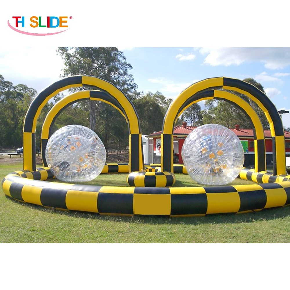 outdoor customized riding toys bumper car zorb ball racing air track, inflatable go kart race track