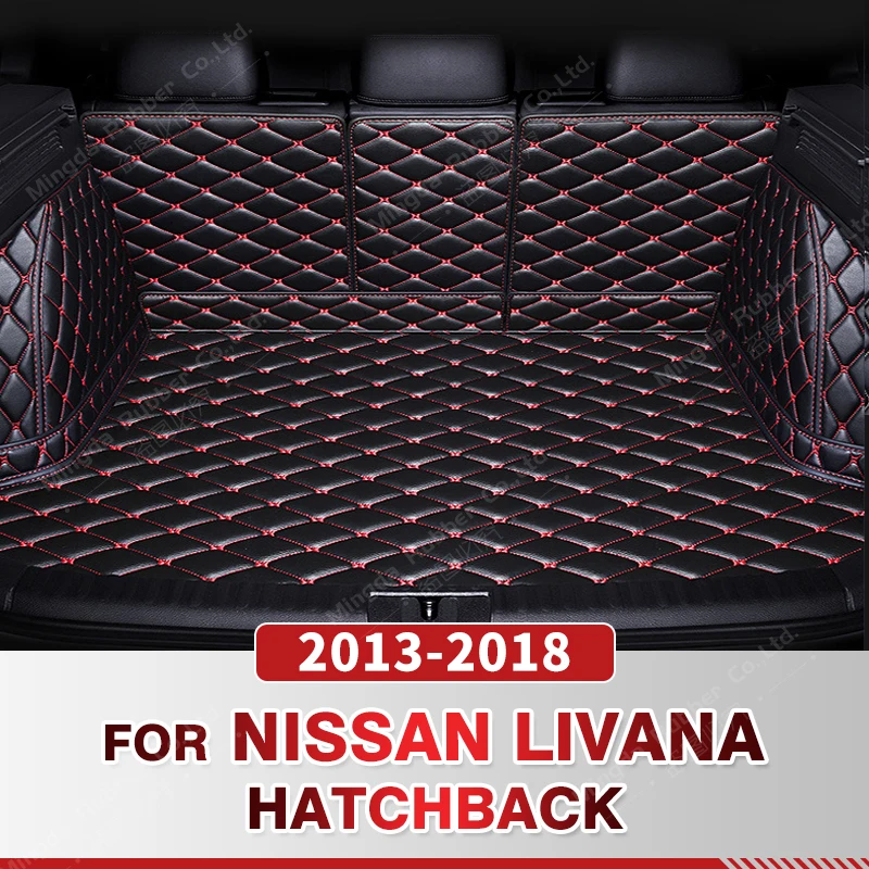 

Auto Full Coverage Trunk Mat For Nissan Livana Hatchback 2013-2018 17 16 15 14 Car Boot Cover Pad Interior Protector Accessories