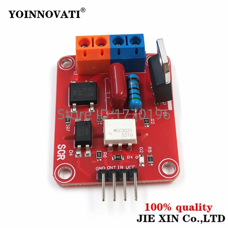 SCR BTA16 16A Triac AC Switch Module, Zero-Crossing Detection, Dimmable, 3.3V-5V Logic Compatible