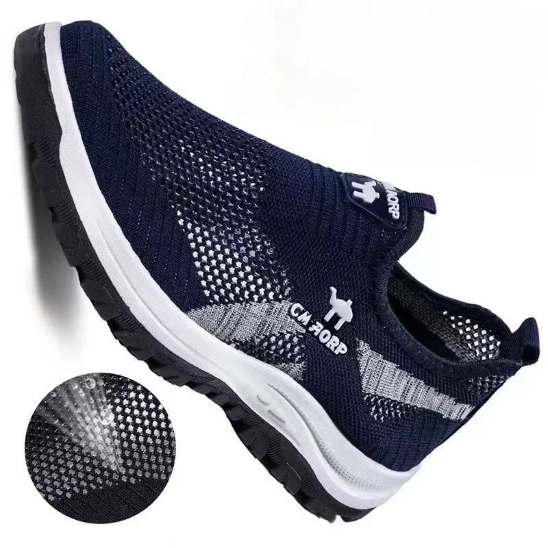 High Quality Male Sneakers 2024 Summer Breathable Mesh Shoes for Men Outdoor Travel Light Walking Flats Slip on Brand Moccasins