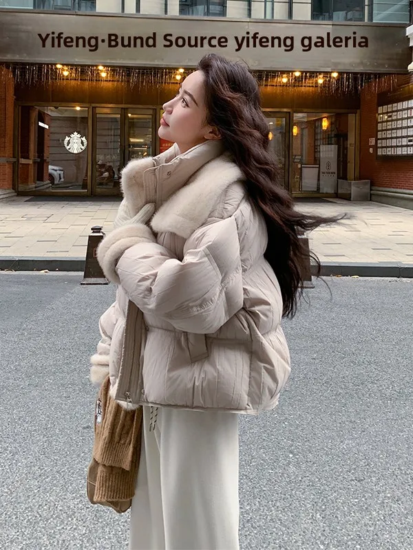 

Женская зимняя повседневная куртка-пуховик оверсайз из утепленного материала, теплая, прямого кроя, в стиле «хлебный пух», модная верхняя одежда