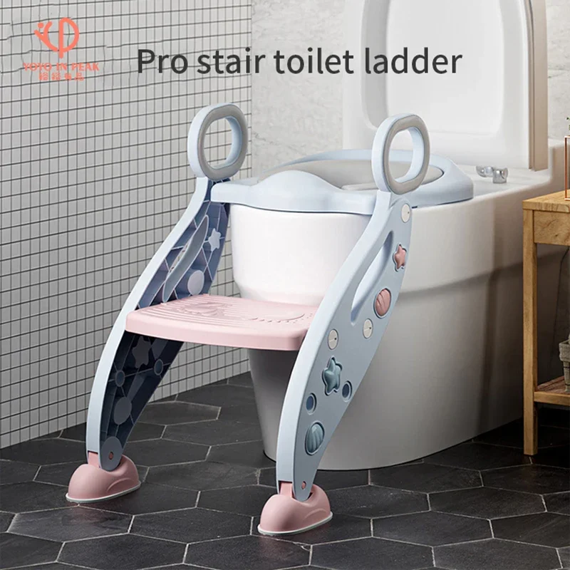 Portable Assisted Children\'s Toilet Ladder Children\'s Training Toilet Seat Infants and Babies Ladder Foldable Toilet For Boys