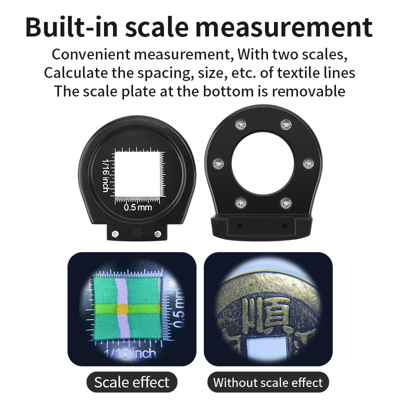 LUXIANZI 60x double layer Optical Magnifying Glass Money Stamps Jewelry Inspection Reading Loupe Type-C Portable Metal Magnifier
