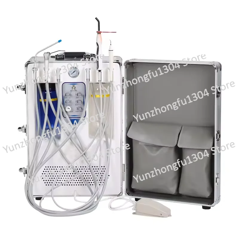 Medical Dental Equipment Mobile Cart Portable Dental Unit with Air Compressor