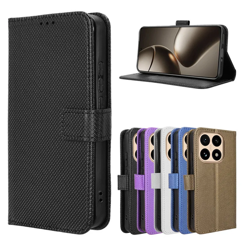 Простой кожаный флип-чехол-кошелек для Xiaomi 15T Pro 5G, магнитный чехол-книжка, держатель Capa Coque Fundas Shell