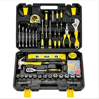 108 Piece Tool Set General Household Hold Hand Tool Kit with Plastic Toolbox Storage Case Used to Car repair And home Repair