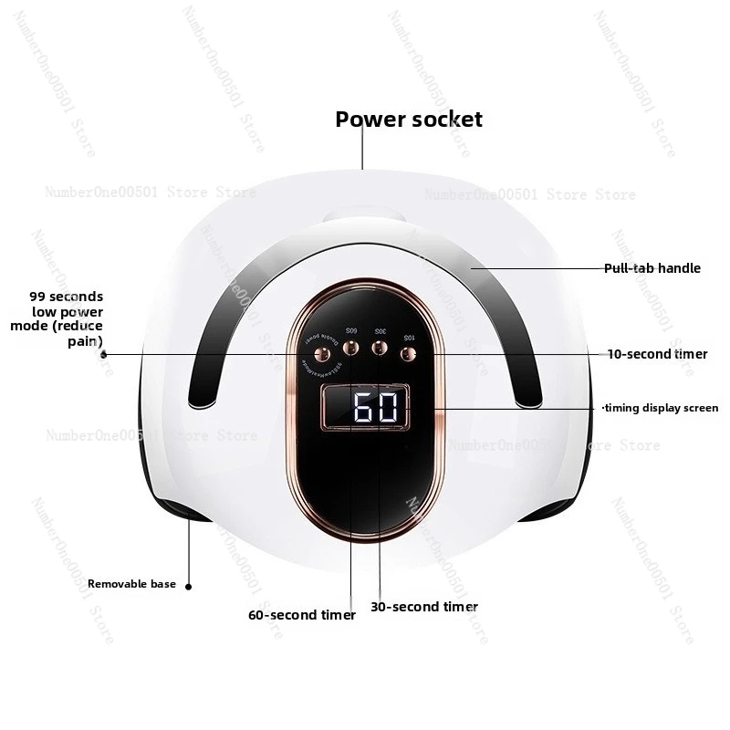 168W high power UV LED nail lamp for gel polish curing fast drying manicure tool