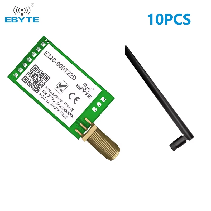 

10 шт. LoRa LLCC68 868 МГц 915 МГц беспроводной модуль 22 дБм дальнего действия 5 км EBYTE SMA-K UART RSSI передатчик приемник DIP