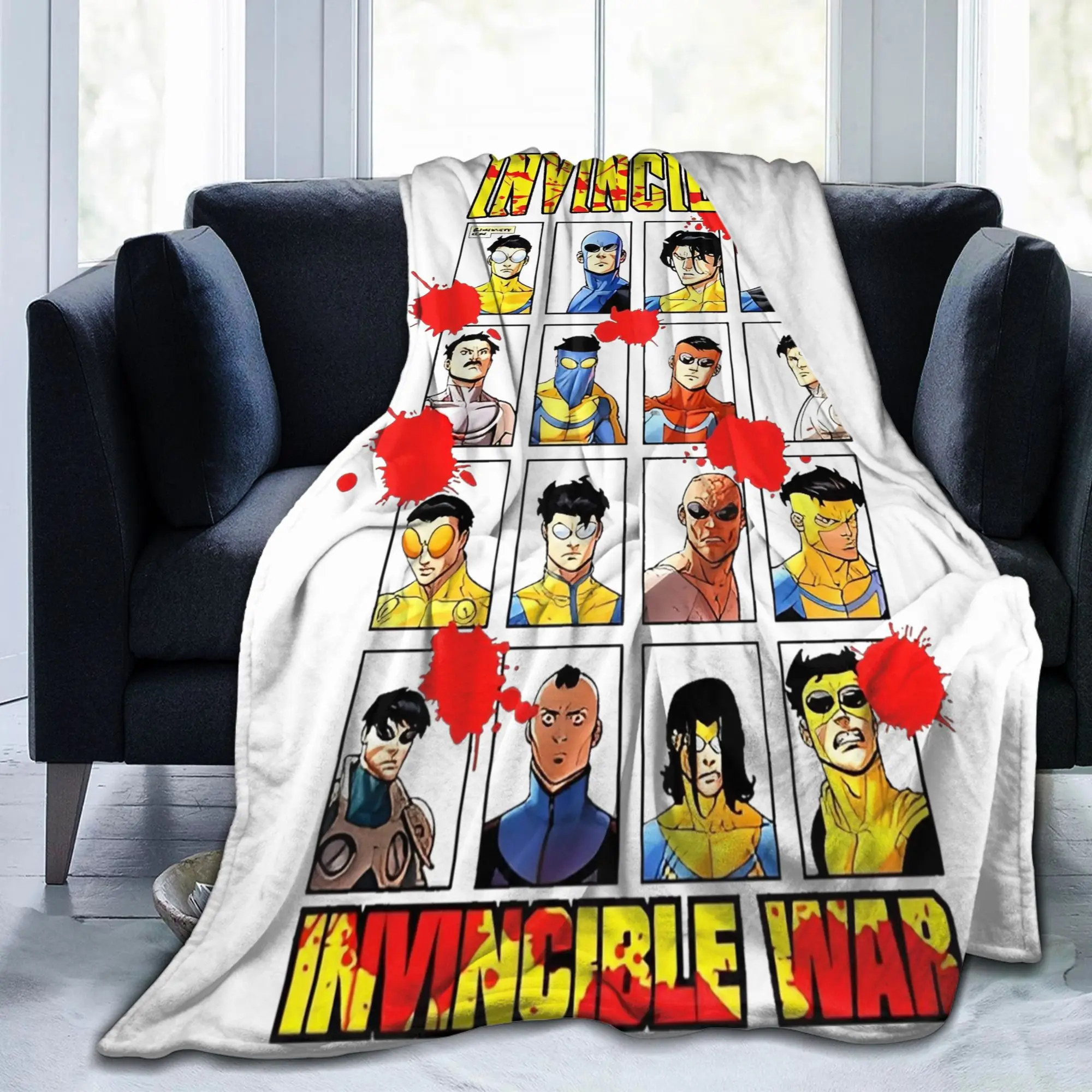 Invincible Variants Mark Grayson Plush Blankets Invincible War Awesome Throw Blanket for Bedspreads 200x150cm Quilt Ultra-Soft