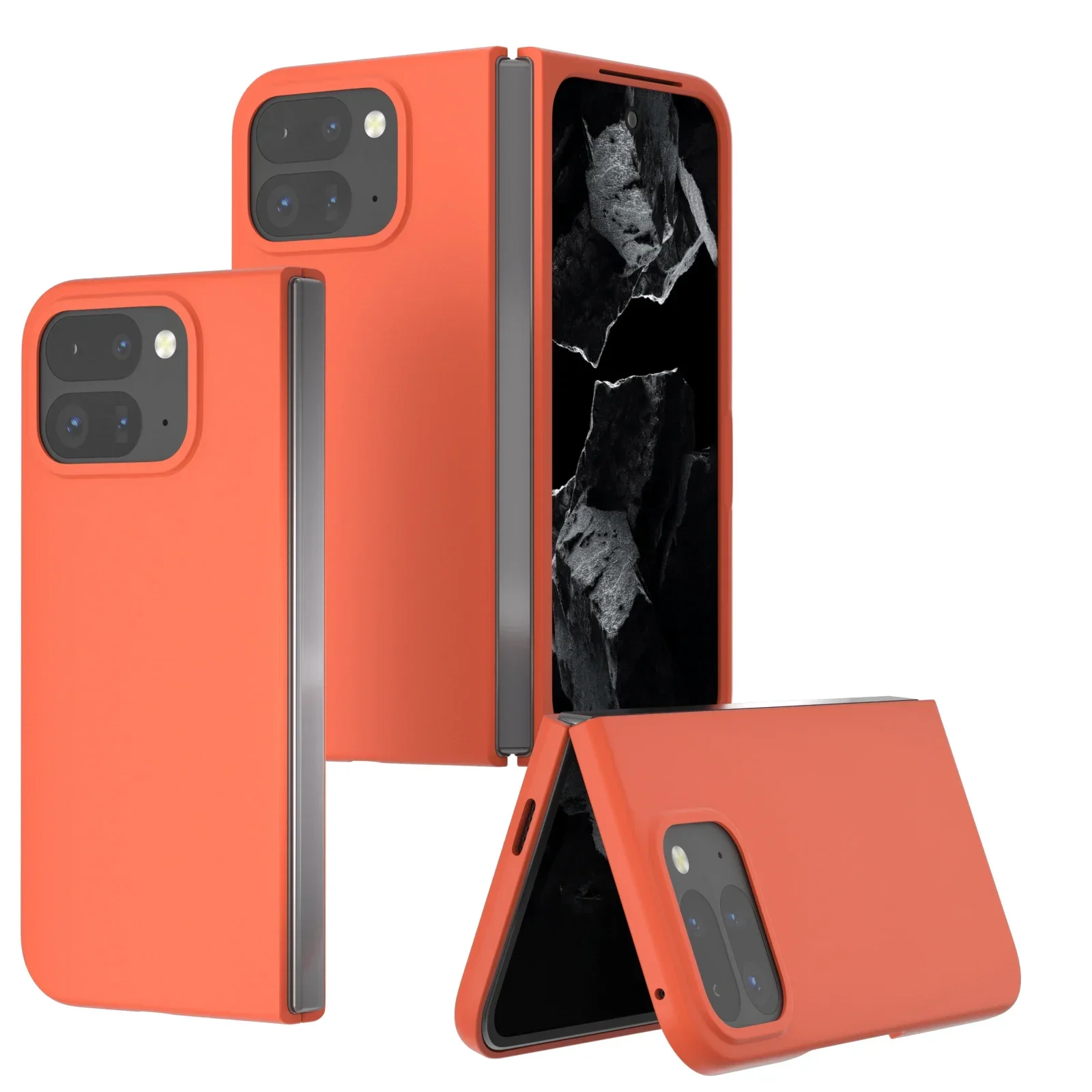 Luxury Matte Skin Phone Case for Google Pixel 9 Pro Fold Case Back Protection Shockproof Cover
